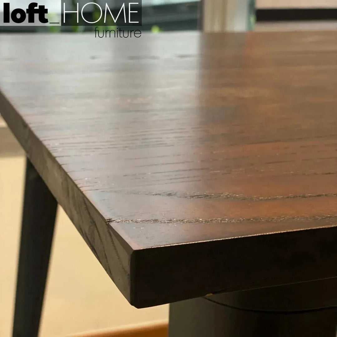 Industrial Elm Wood Dining Table SANCTUM X