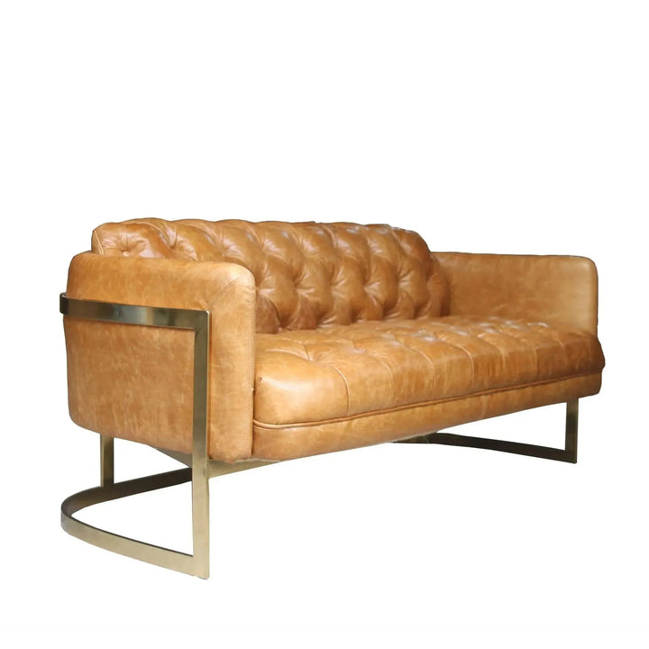 Industrial Genuine Leather 2 Seater Sofa BLAKE