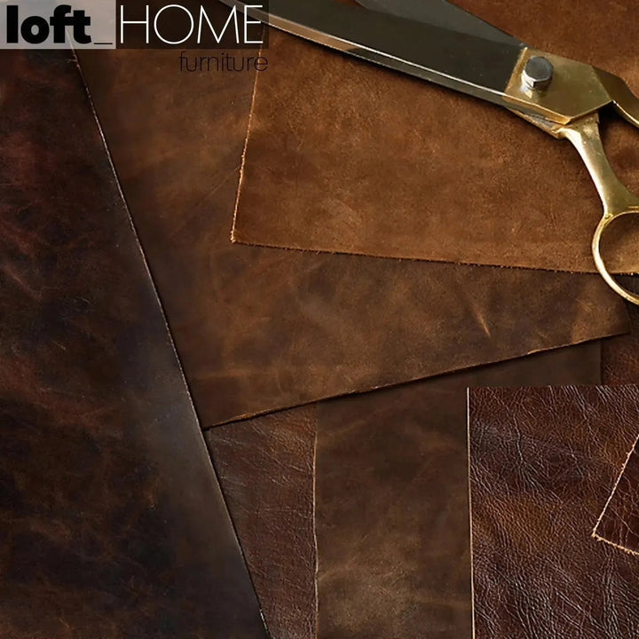 Industrial Genuine Leather 2 Seater Sofa BLAKE