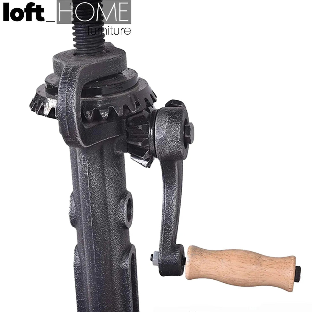 Industrial Leather Height Adjustable Stool GEAR