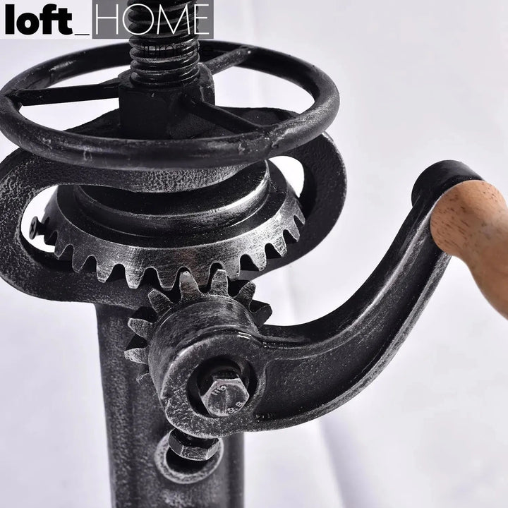 Industrial Leather Height Adjustable Stool GEAR