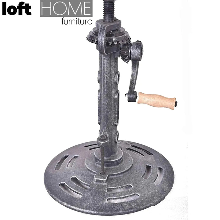 Industrial Leather Height Adjustable Stool GEAR