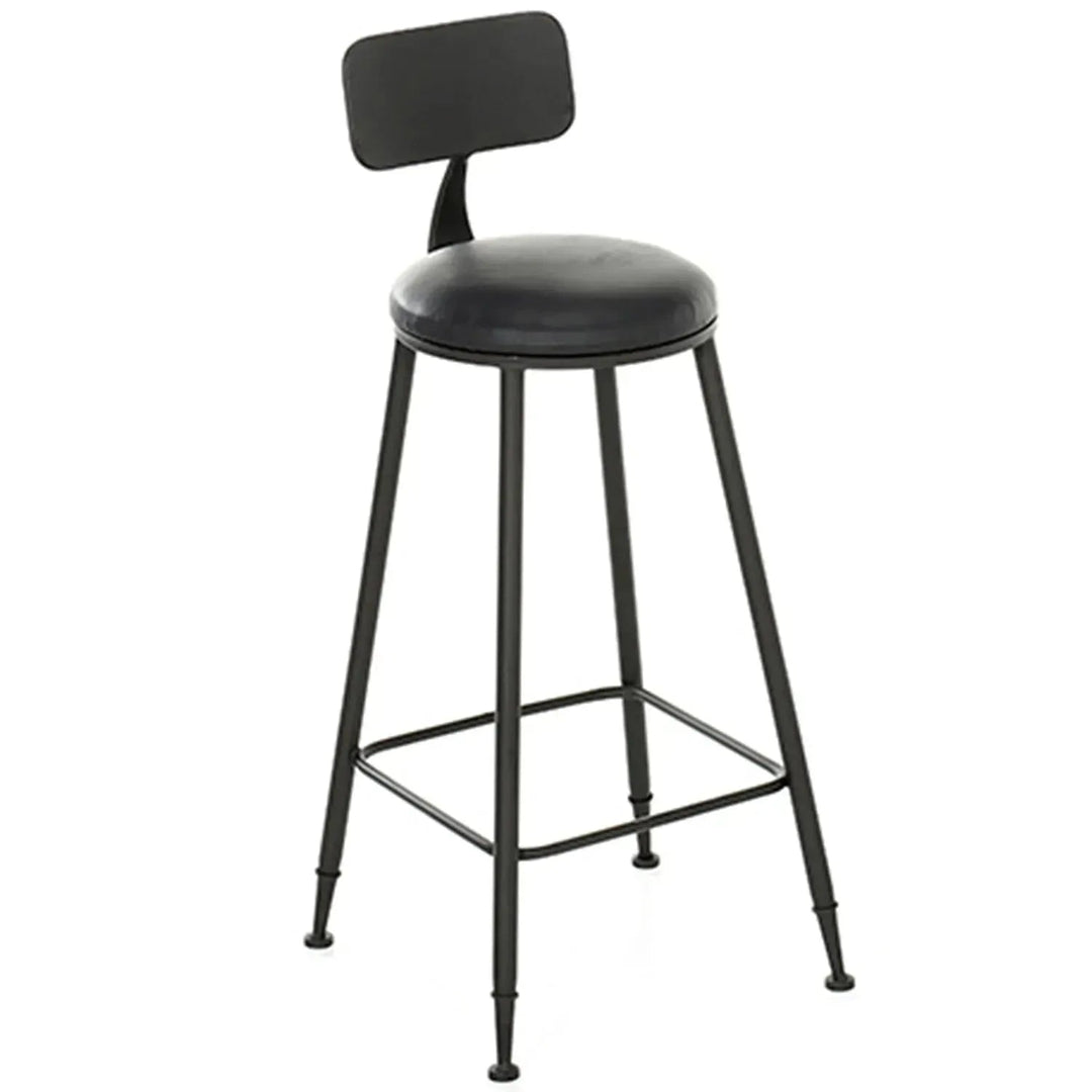 Industrial Leather Round Bar Chair STARBUCK LEATHER