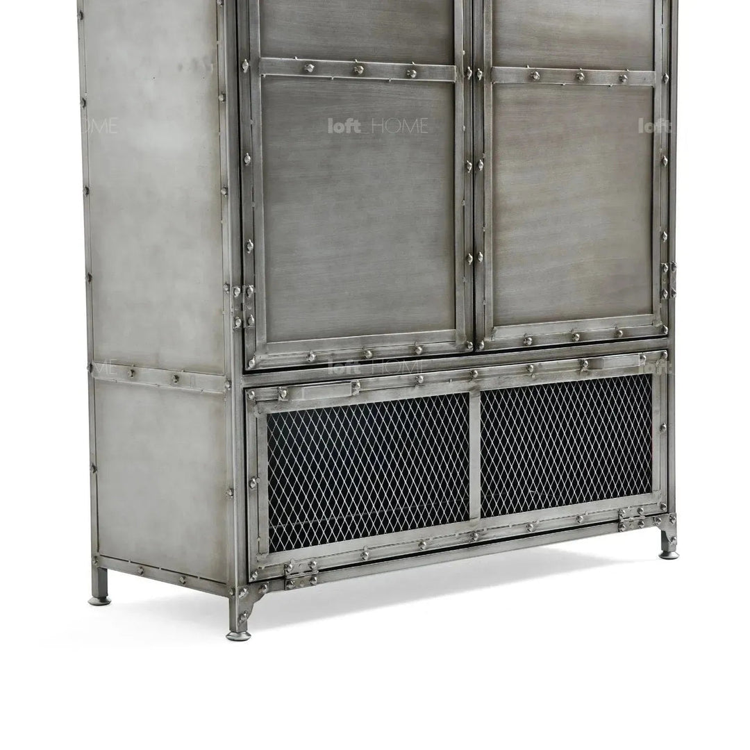 Industrial metal cabinet bernz in panoramic view.