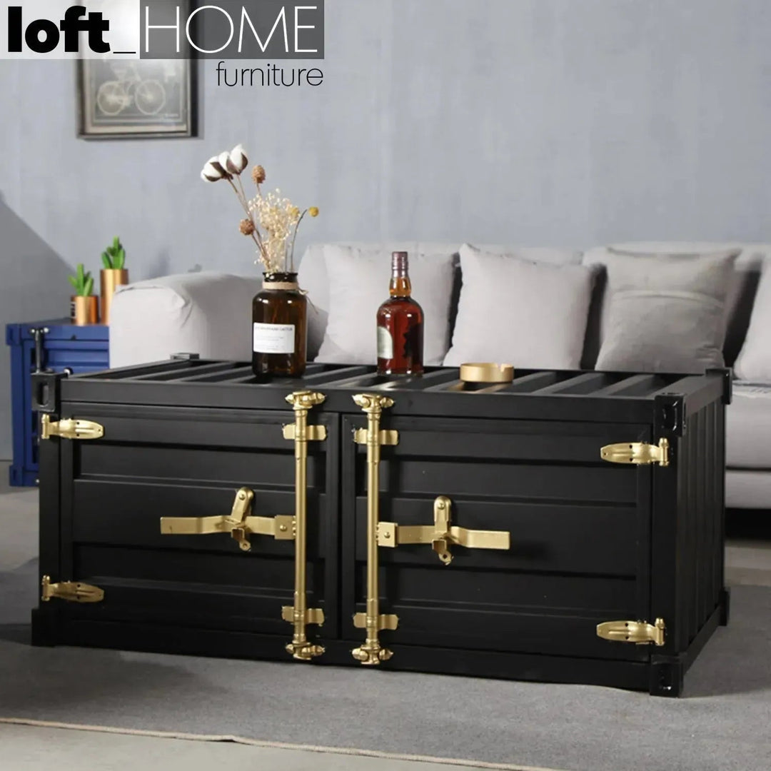 Industrial Metal Coffee Table CONTAINER
