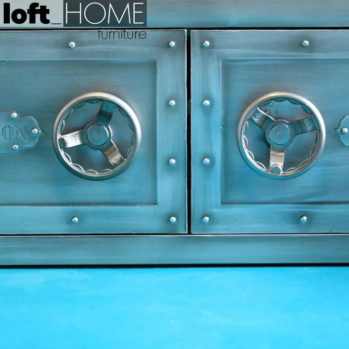 Industrial Metal Coffee Table HATCH WHEEL