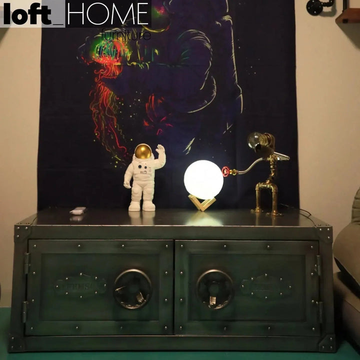 Industrial Metal Coffee Table HATCH WHEEL