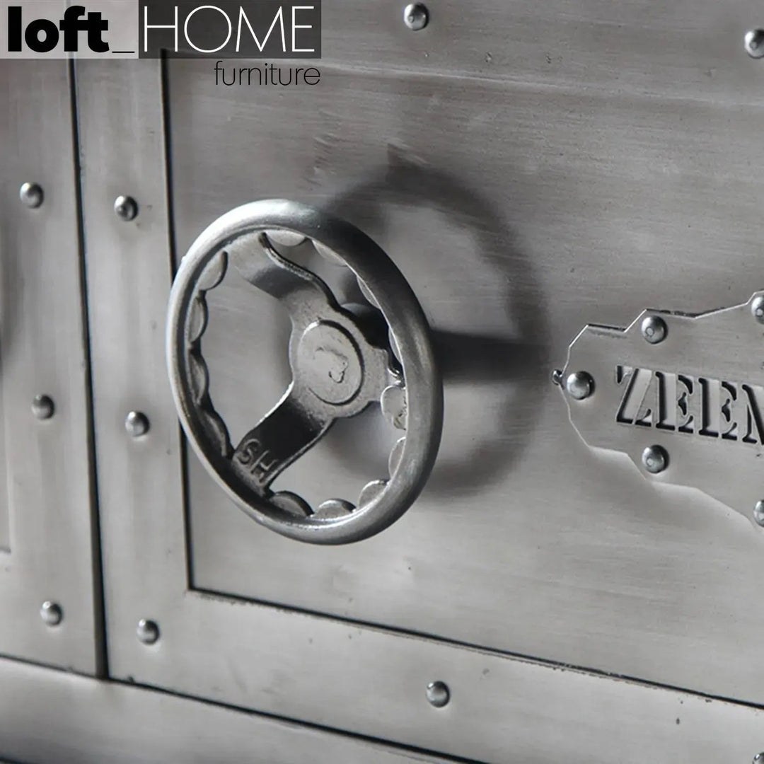 Industrial Metal Coffee Table HATCH WHEEL