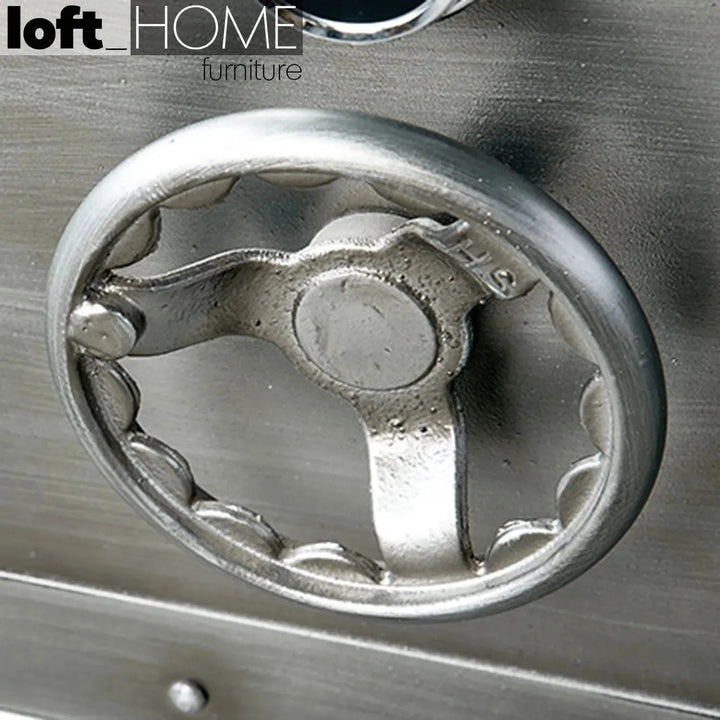 Industrial Metal Side Table HATCH WHEEL