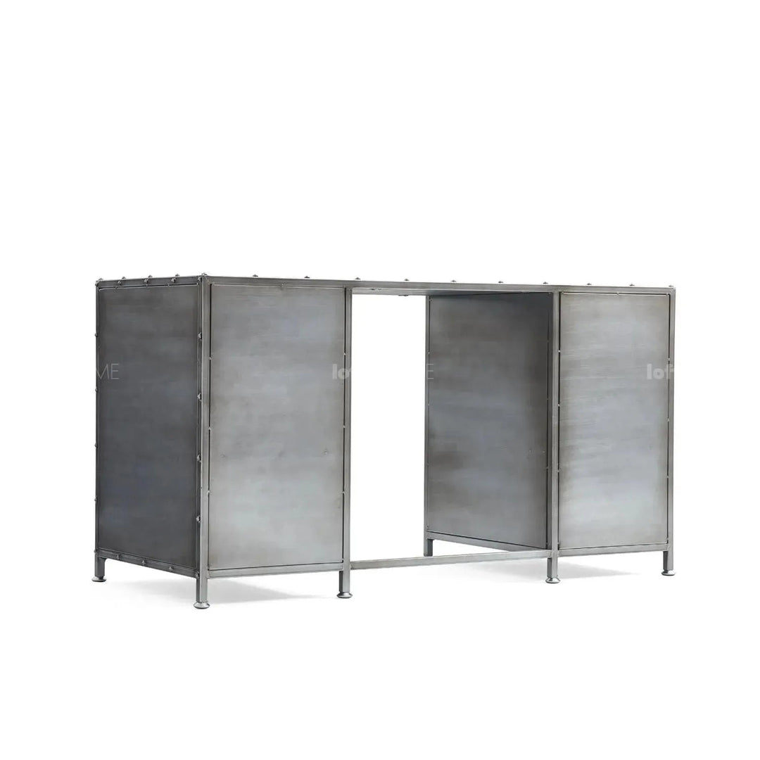 Industrial metal study table bernz in still life.