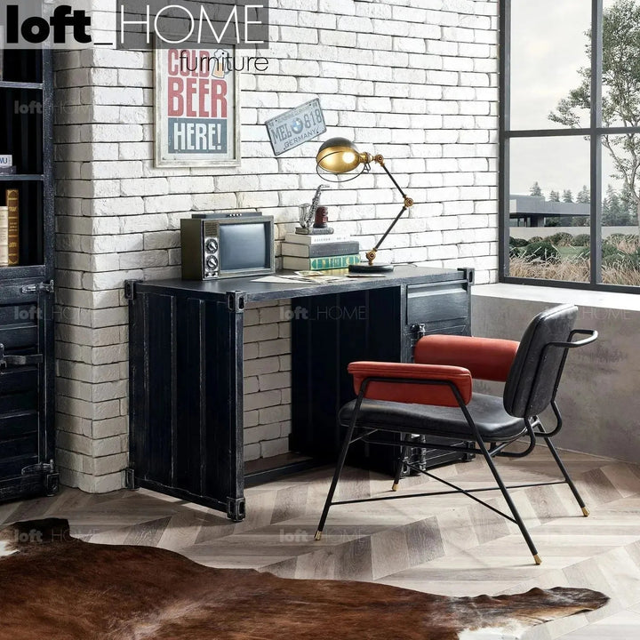 Industrial Metal Study Table CONTAINER