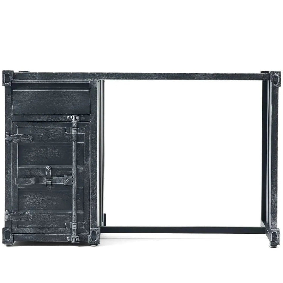 Industrial metal study table container detail 1.