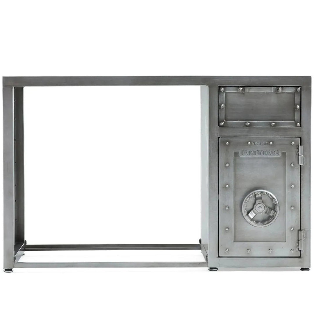 Industrial Metal Study Table HATCH WHEEL