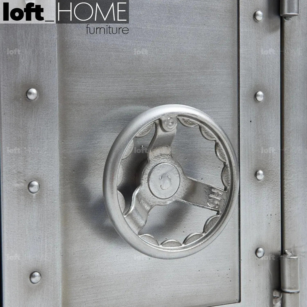 Industrial Metal Study Table HATCH WHEEL