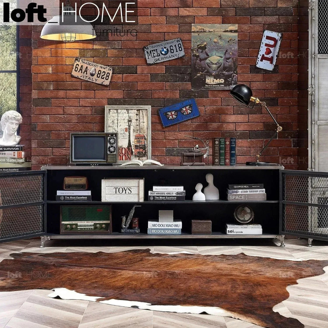 Industrial Metal TV Console BERNZ