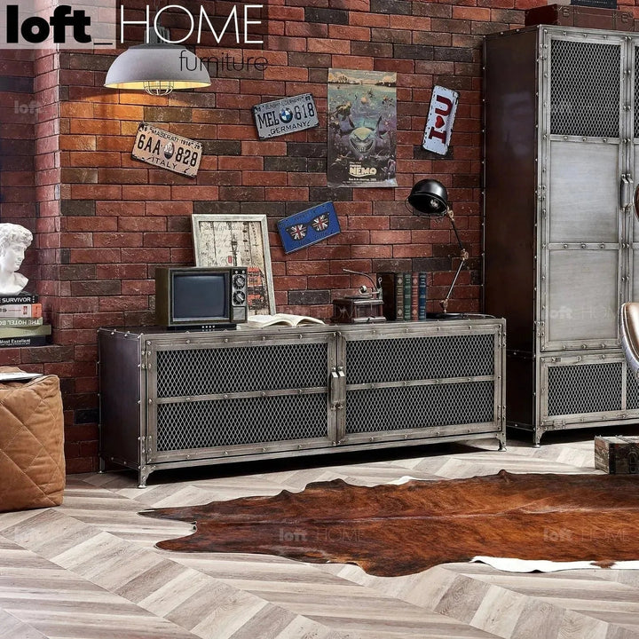 Industrial Metal TV Console BERNZ