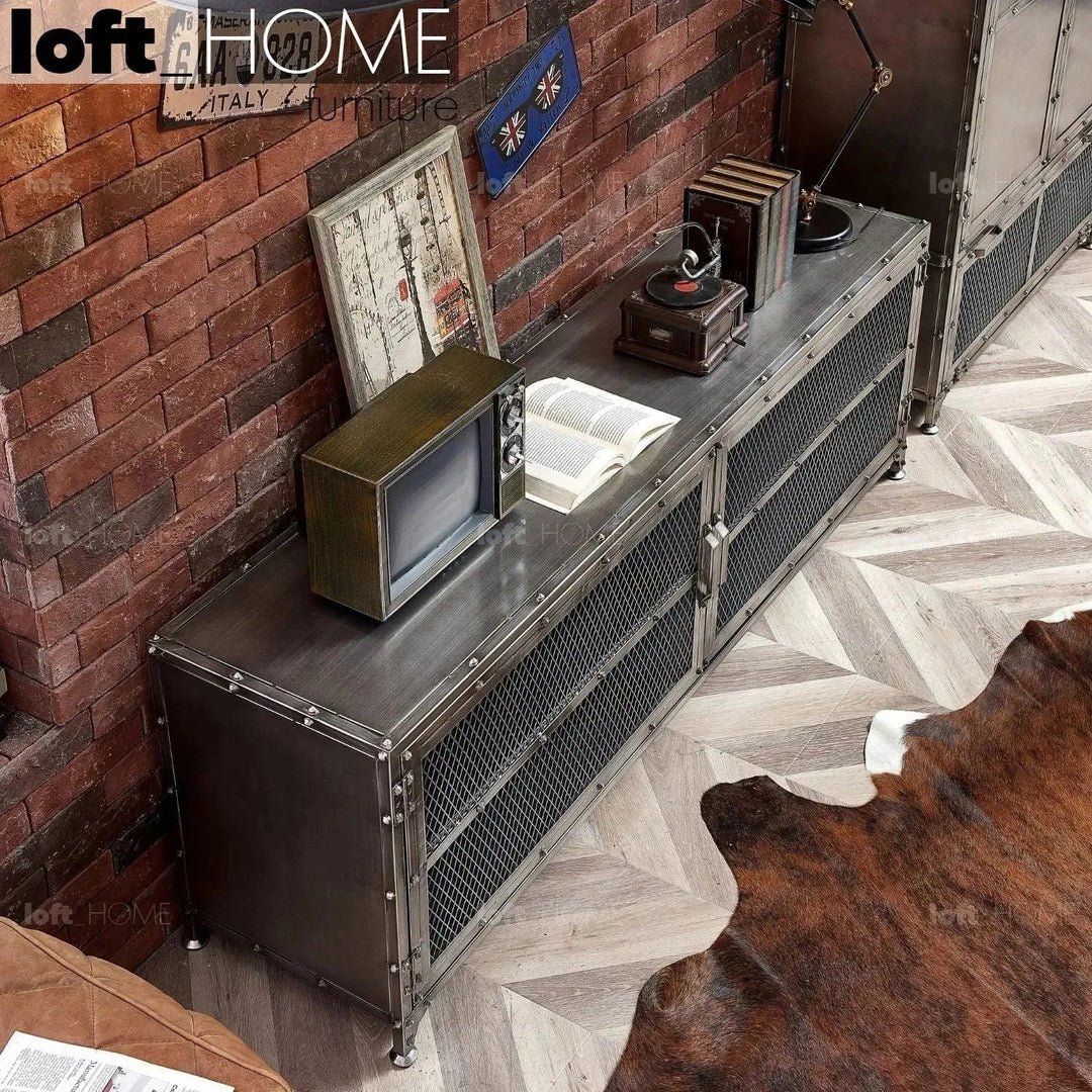 Industrial Metal TV Console BERNZ