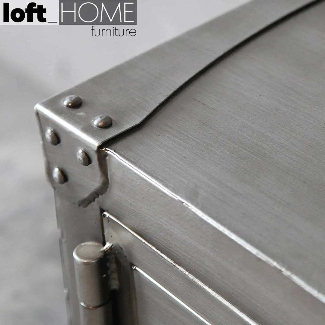 Industrial Metal TV Console HATCH WHEEL