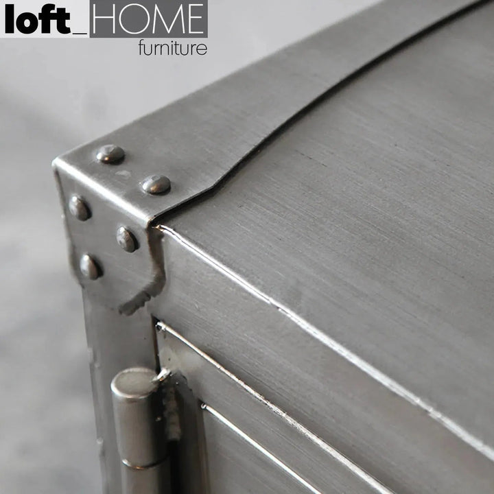 Industrial Metal TV Console HATCH WHEEL