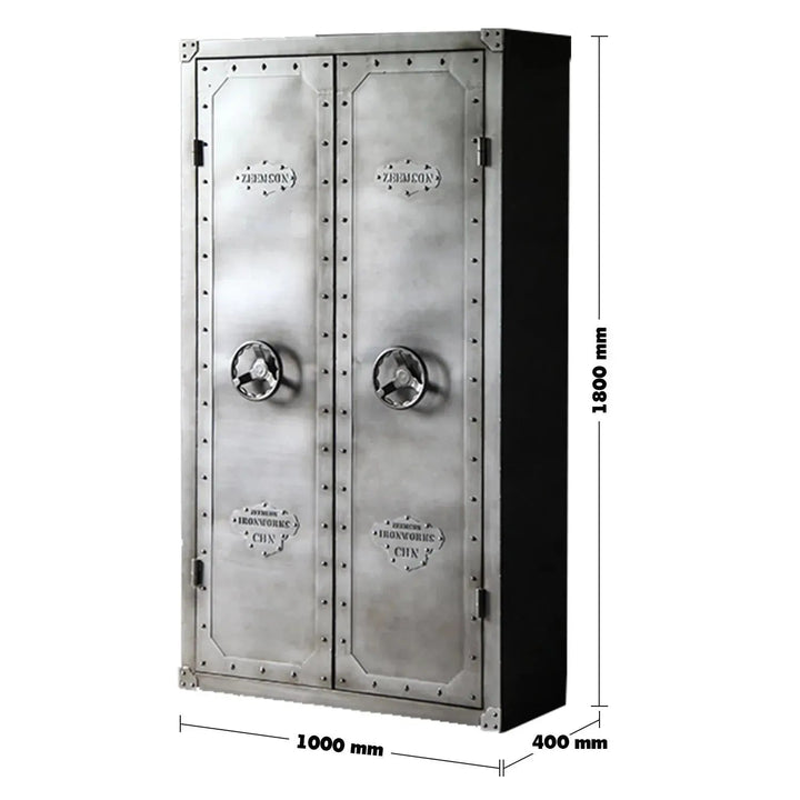 Industrial Metal Wardrobe HATCH WHEEL DOUBLE
