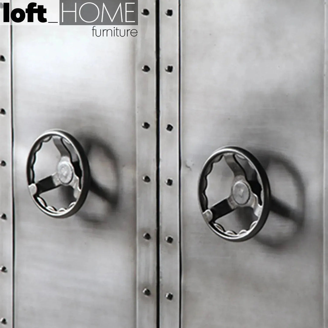 Industrial Metal Wardrobe HATCH WHEEL DOUBLE