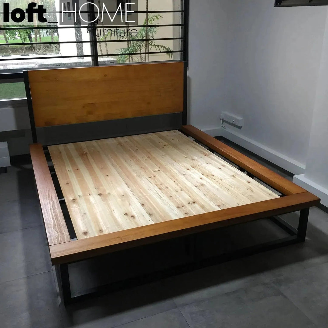 Industrial Pine Wood Bed INDUSTRIAL