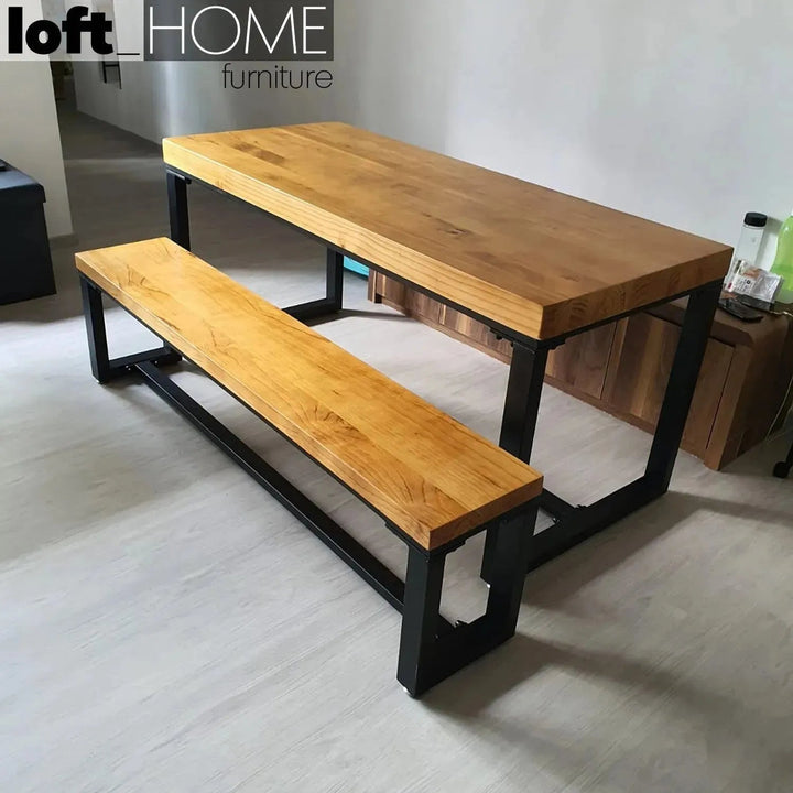 Industrial Pine Wood Dining Bench CLASSIC