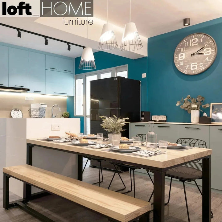 Industrial Pine Wood Dining Bench CLASSIC