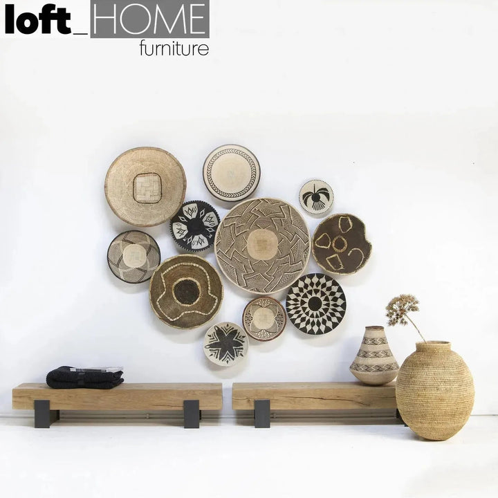 Rustic Pine Wood Dining Bench NOER