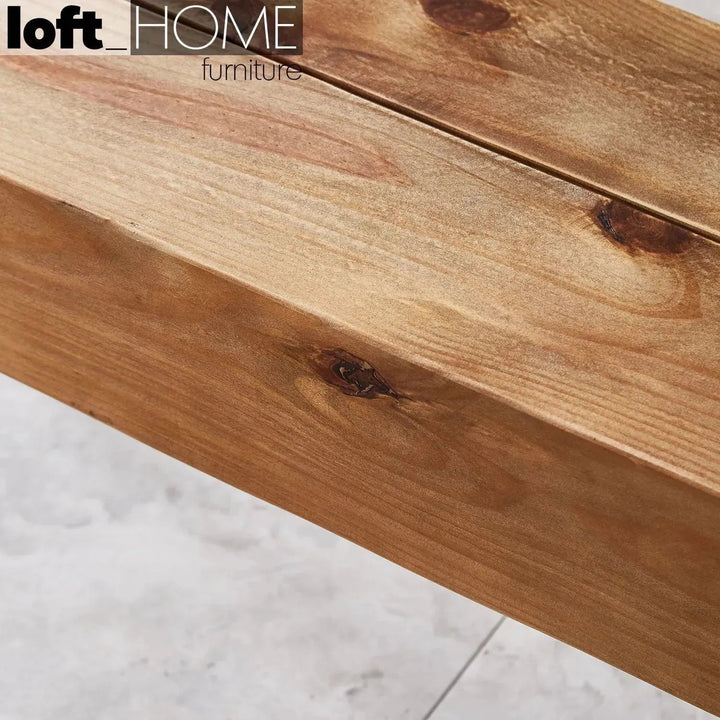 Rustic Pine Wood Dining Bench NOER