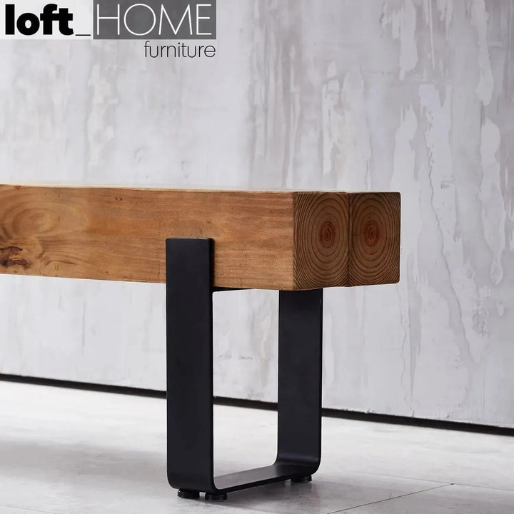 Rustic Pine Wood Dining Bench NOER