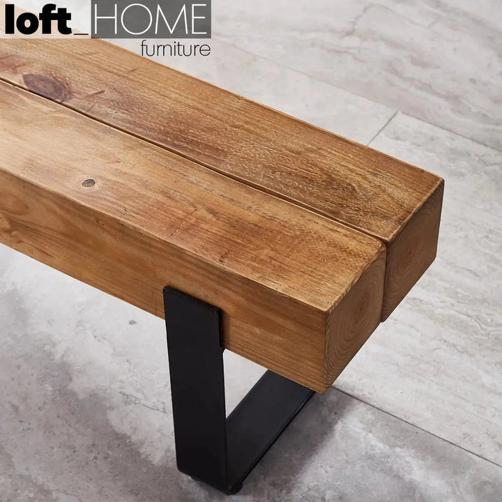 Rustic Pine Wood Dining Bench NOER