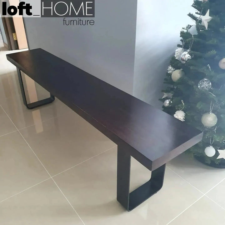 Industrial Pine Wood Dining Bench U SHAPE