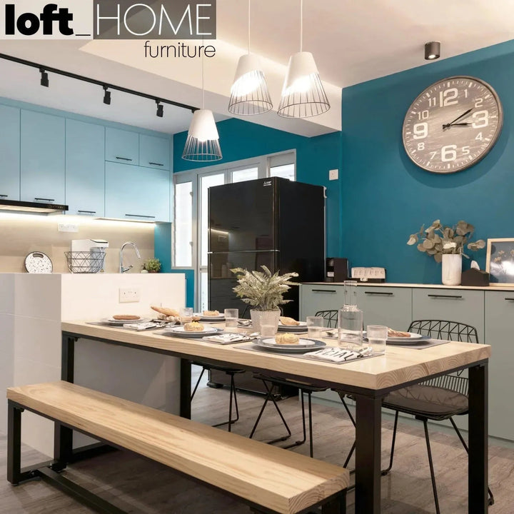 Industrial Pine Wood Dining Table CLASSIC