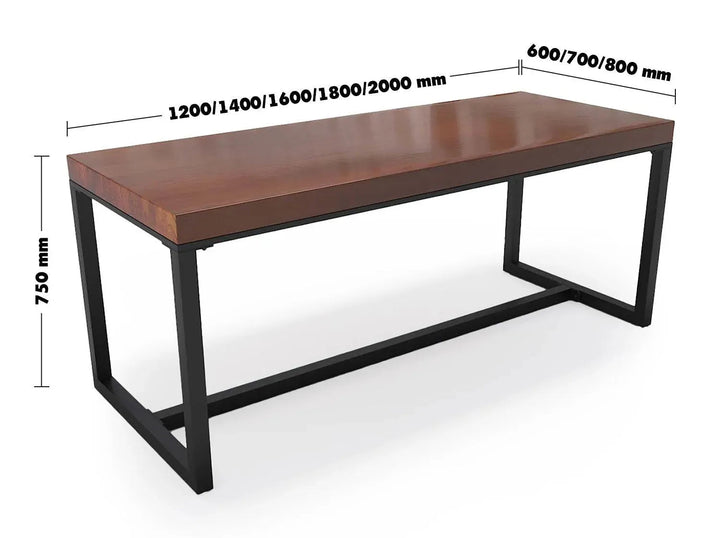 Industrial Pine Wood Dining Table CLASSIC