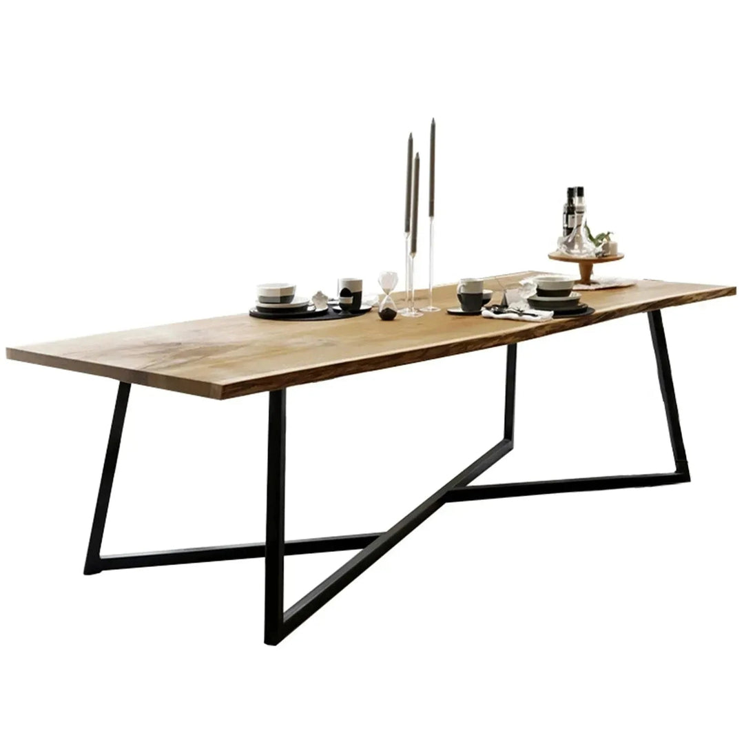 Industrial Pine Wood Live Edge Dining Table DESIGNER