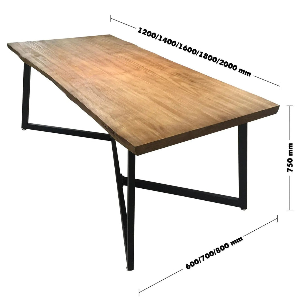 Industrial Pine Wood Live Edge Dining Table DESIGNER