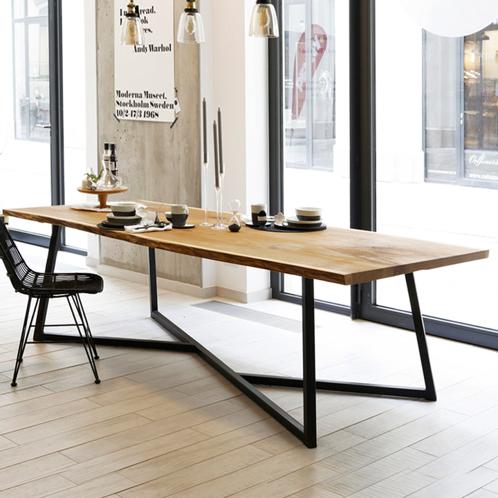 Industrial Pine Wood Live Edge Dining Table DESIGNER