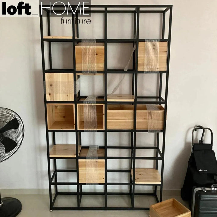 Industrial Pine Wood Display Shelf BOX