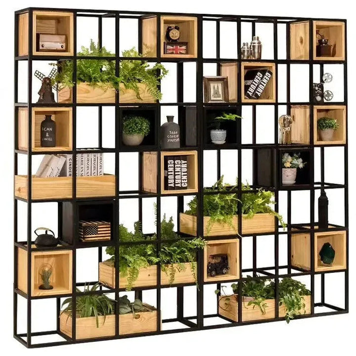 Industrial Pine Wood Display Shelf BOX