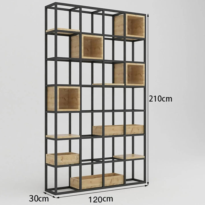 Industrial Pine Wood Display Shelf BOX