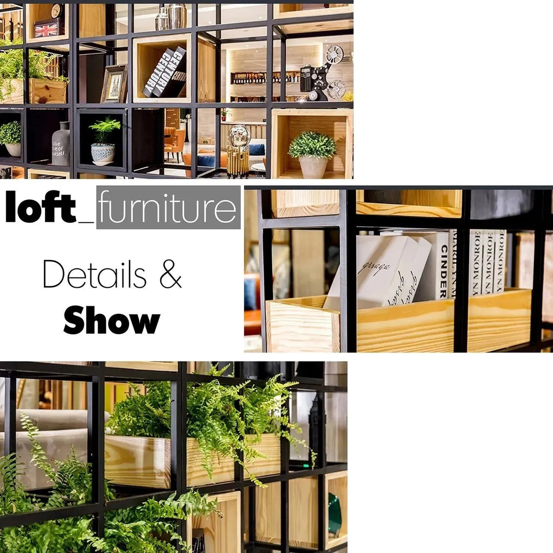 Industrial Pine Wood Display Shelf BOX