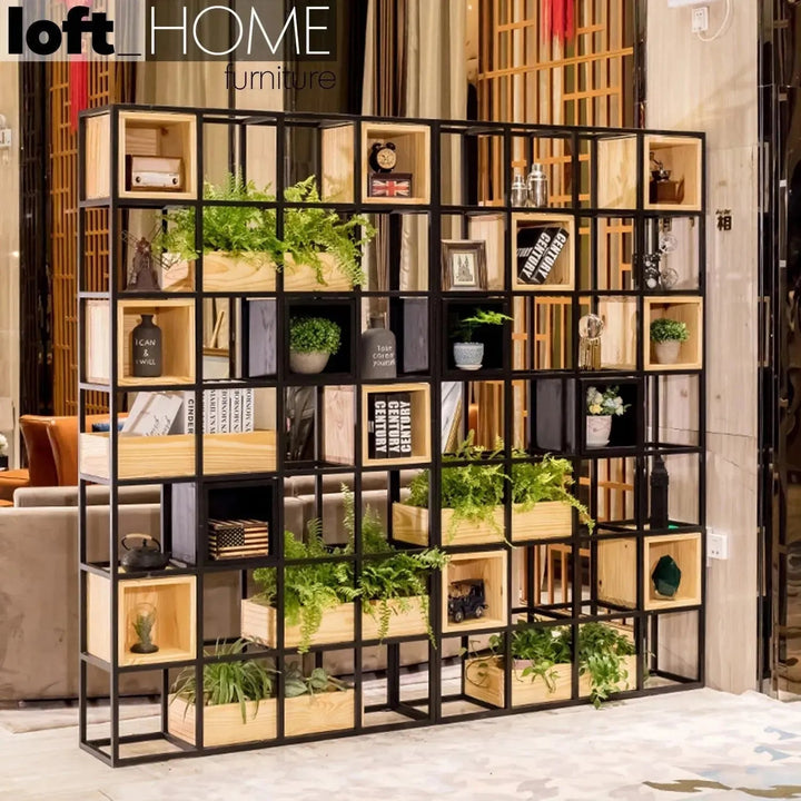 Industrial Pine Wood Display Shelf BOX