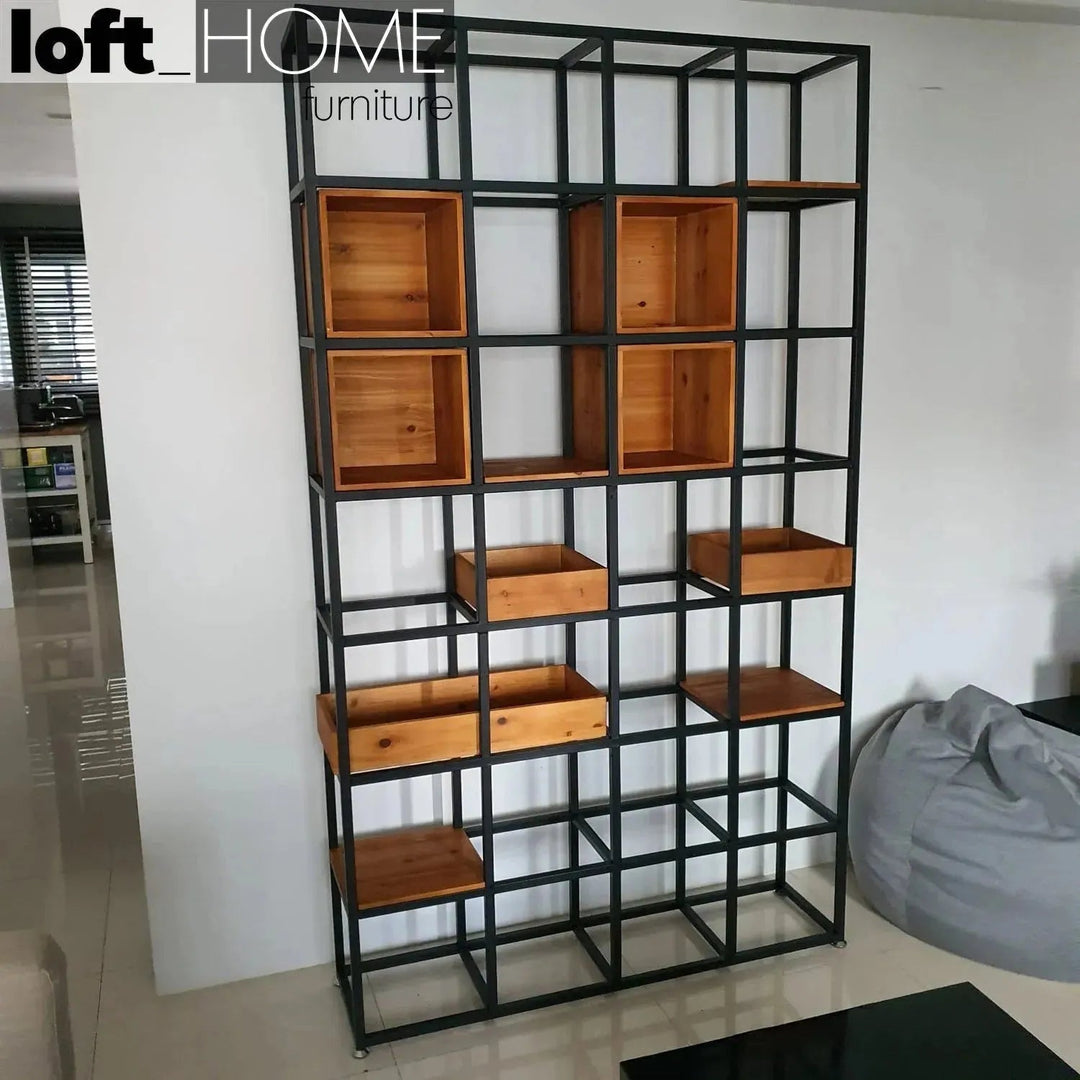 Industrial Pine Wood Display Shelf BOX