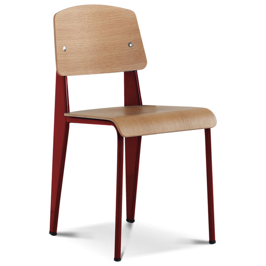 Bauhaus plywood dining chair standard in white background.