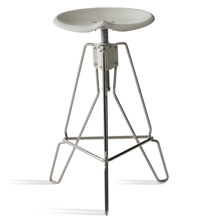 Bauhaus steel height adjustable bar chair spool with context.