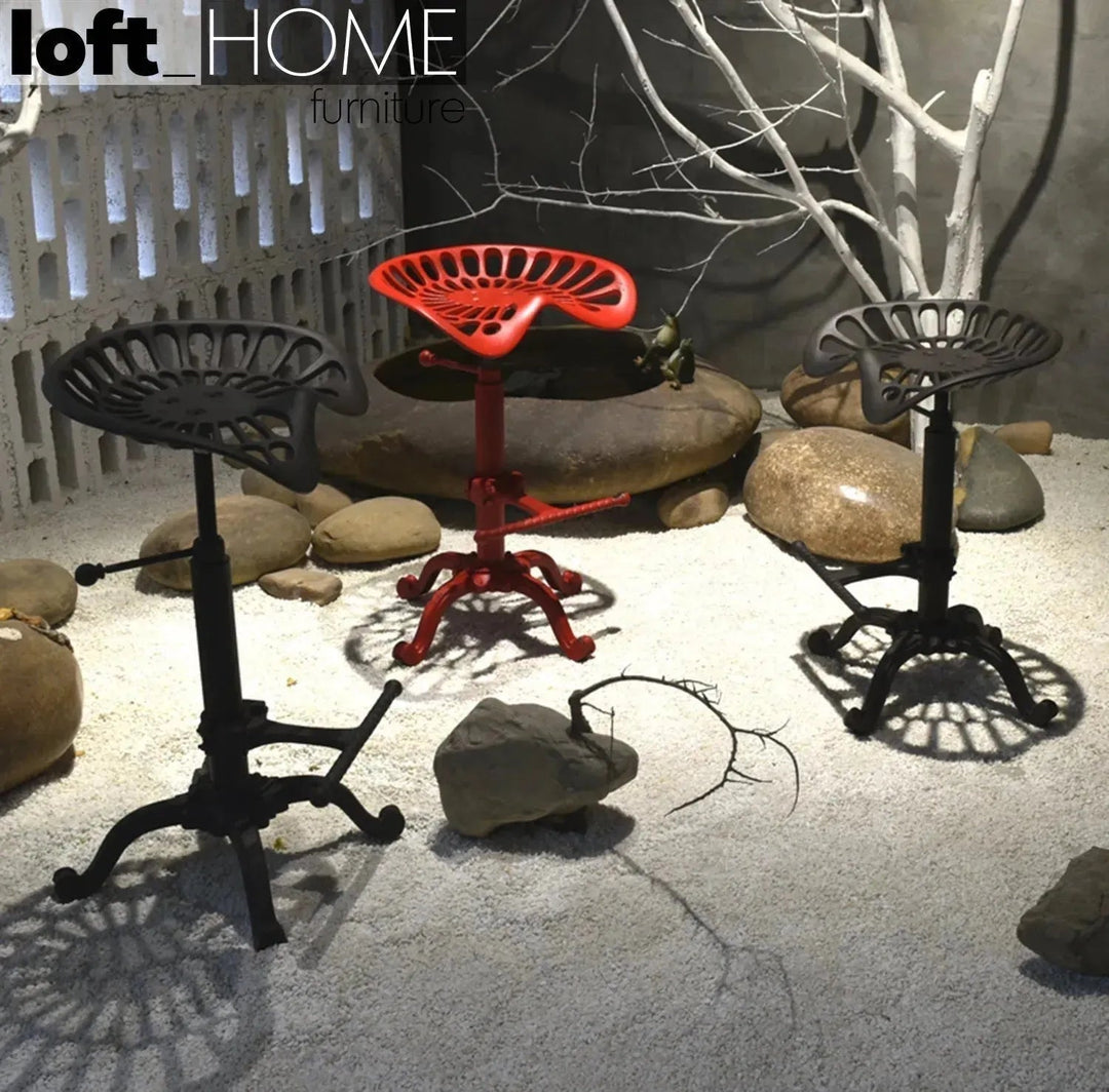 Industrial Steel Height Adjustable Stool DEWY