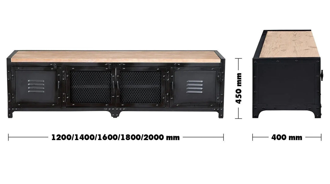 Industrial Steel TV Console MYSTEEL