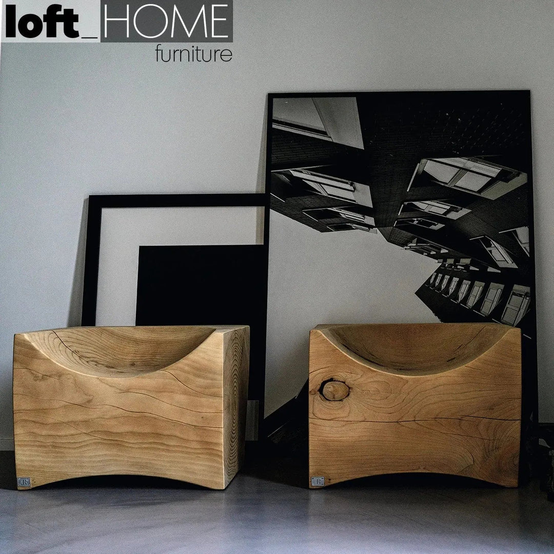 Rustic wood 1 seater sofa riva 1920 single primary product view.