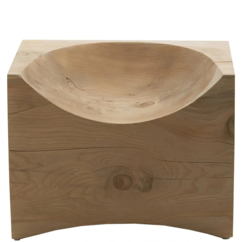 Rustic wood 1 seater sofa riva 1920 single in white background.